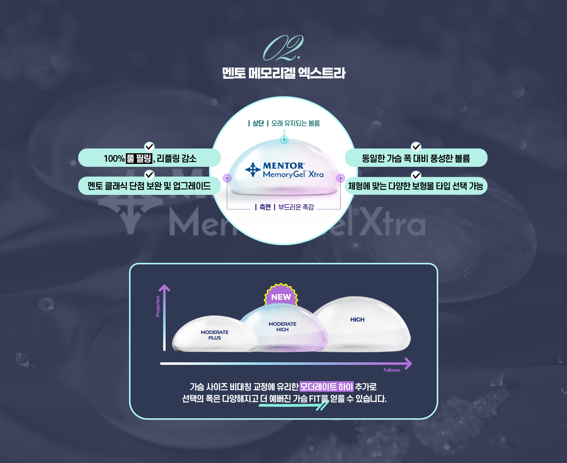 멘토 메모리겔 엑스트라의 특징